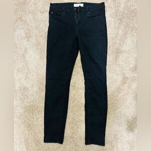 GAP True Skinny Black Jeans Size 28 Mid Rise Stretch Denim Gap For Good
